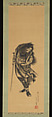 Black Shōki, the Demon Queller, Katsushika Hokusai (Japanese, Tokyo (Edo) 1760–1849 Tokyo (Edo)), Hanging scroll; ink on paper, Japan
