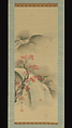Waterfall and Maple Tree, Attributed to Kano Seisen’in (1775–1828), Hanging scroll; ink and color on silk, Japan
