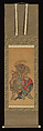 Shōki, the Demon Queller, Katsushika Hokusai (Japanese, Tokyo (Edo) 1760–1849 Tokyo (Edo)), Hanging scroll; ink and color on silk, Japan