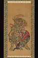 Shōki, the Demon Queller, Katsushika Hokusai (Japanese, Tokyo (Edo) 1760–1849 Tokyo (Edo)), Hanging scroll; ink and color on silk, Japan