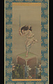 Sword Dancer, Attributed to Katsushika Hokusai (Japanese, Tokyo (Edo) 1760–1849 Tokyo (Edo)), Hanging scroll; ink and color on silk, Japan