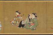 Handscroll of Ten Homoerotic (Nanshoku) Scenes, Miyagawa Chōshun 宮川長春 (Japanese, 1683–1753), Handscroll; ink and colors on silk, Japan