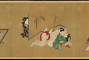 Handscroll of Ten Homoerotic (Nanshoku) Scenes, Miyagawa Chōshun 宮川長春 (Japanese, 1683–1753), Handscroll; ink and colors on silk, Japan