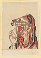 Daruma (Buddhist Saint), Katsushika Hokusai  Japanese, Ink and color on paper, Japan