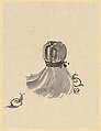 Snails and Tawashi Scrubber, Katsushika Hokusai Japanese, Ink on paper, Japan