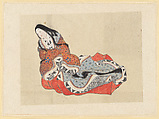 Court Lady, Katsushika Hokusai Japanese, Ink and color on paper, Japan