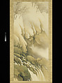 Four Perfect Views of Waterfalls, Tanaka Raishō (Japanese, 1866–1940), Set of four hanging scrolls; ink and color on silk, Japan