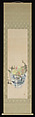 Peaches, Tamamura Hokuto 玉村方久斗 (Japanese, 1893–1951), Hanging scroll; ink and color on paper, Japan