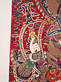 Wall hanging with scene from an opera, Silk and metallic thread embroidery on plain-weave wool with animal fibers, China