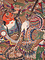 Wall hanging with scene from an opera, Silk and metallic thread embroidery on plain-weave wool with animal fibers, China