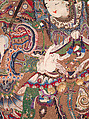 Wall hanging with scene from an opera, Silk and metallic thread embroidery on plain-weave wool with animal fibers, China