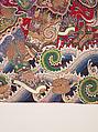 Wall hanging with scene from an opera, Silk and metallic thread embroidery on plain-weave wool with animal fibers, China
