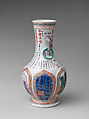 Vase with collage of archaistic motifs, Porcelain painted in overglaze polychrome enamel (Jingdezhen ware), China