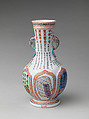 Vase with collage of archaistic motifs, Porcelain painted in overglaze polychrome enamel (Jingdezhen ware), China