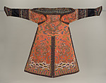 Woman's Robe of State, Silk and metallic thread embroidery on silk satin weave patterned with extra continuous wefts, China