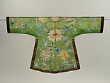 Theatrical jacket for a court lady, Silk thread embroidery on silk satin, China