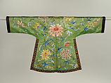Theatrical jacket for a court lady, Silk thread embroidery on silk satin, China