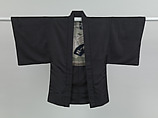 Man’s Jacket (Haori) with the Flight of the Kamikaze Plane, Plain-weave rayon with printing and gold flecks, Japan