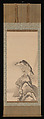 Hawks, Soga Nichokuan (Japanese, active mid-17th century), Pair of hanging scrolls; ink on paper, Japan