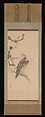 Hawks, Soga Nichokuan (Japanese, active mid-17th century), Pair of hanging scrolls; ink on paper, Japan