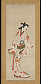 Elegantly Garbed Male Youth, Unidentified artist, Hanging scroll; color on paper, Japan