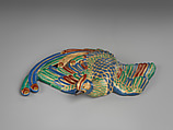 Wall vase in the form of a peacock, Stoneware with overglaze enamels  (Ko-Kiyomizu ware), Japan