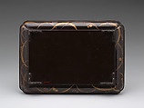 Tray for incense burner and utensils, Gold hiramaki-e, inlaid mother-of-pearl, and tinfoil on black lacquer, Japan