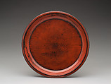 Round tray, Negoro ware, red lacquer, Japan