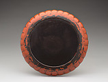Lobed Tray, Wood with coatings of red over black lacquer (Negoro ware), Japan