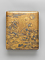 Box for Personal Accessories (Tebako) with Decoration Based on a Poem from the Shinkokinshū, Kōami Chōjū (Nagashige) (Japanese, 1599–1651), Gold and silver makie with silver studs, Japan
