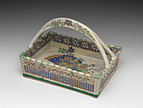Basket, Ceramic with polychrome (Kyoyaki ware), Japan