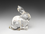 Seated rabbit, Crystal, China