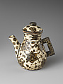 Spouted pouring vessel, Ogata Kenzan (Japanese, 1663–1743), Earthenware with underglaze-iron, Japan