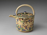 Water pitcher (Mizutsugi), Earthenware with polychrome glaze, Japan