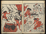 The Essentials of Rebirth in the Pure Land (Ojōyōshū), Woodblock printed book; ink and color on paper, Japan
