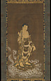 Welcoming Descent of Amida Buddha, Hanging scroll; ink, color, and gold on silk, Japan