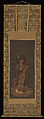 Welcoming Descent of the Bodhisattva Jizō, Unidentified artist, Hanging scroll; ink, color, and cut gold on silk, Japan