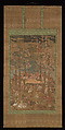 Death of the Historical Buddha (Nehan-zu), Hanging scroll; ink, color, and gold on silk, Japan