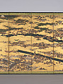 57.156.4, panel 3, 4 The Rebellions of the Hōgen and Heiji Eras, Pair of six-panel folding screens; ink, color, gold, and gold leaf on paper, Japan