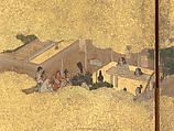 The Rebellions of the Hōgen and Heiji Eras, Pair of six-panel folding screens; ink, color, gold, and gold leaf on paper, Japan