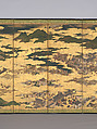 57.156.5, panel 4, 5 The Rebellions of the Hōgen and Heiji Eras, Pair of six-panel folding screens; ink, color, gold, and gold leaf on paper, Japan