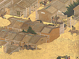 The Rebellions of the Hōgen and Heiji Eras, Pair of six-panel folding screens; ink, color, gold, and gold leaf on paper, Japan