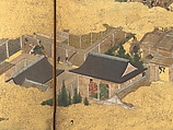 The Rebellions of the Hōgen and Heiji Eras, Pair of six-panel folding screens; ink, color, gold, and gold leaf on paper, Japan