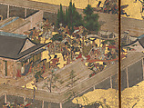 The Rebellions of the Hōgen and Heiji Eras, Pair of six-panel folding screens; ink, color, gold, and gold leaf on paper, Japan
