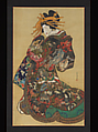 The Hell Courtesan, Utagawa Kunisada II  二代歌川国貞 (Japanese, 1823–1880), Hanging scroll; ink and color on silk, Japan
