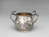 Five-piece silver tea and coffee service with iris patterns, Silver, Japan