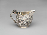 Five-piece silver tea and coffee service with iris patterns, Silver, Japan
