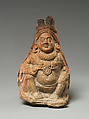 Rattle in the Form of a Crouching Yaksha (Male Nature Spirit), Terracotta, India