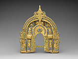 Parikara (Backplate), Brass inlaid with silver and copper, India (Gujarat)