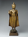 Standing Crowned Buddha gesturing protection, Bronze, Thailand, Ayutthaya or Bangkok